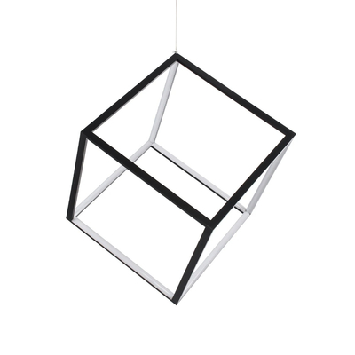 kelvo® KIBOO KLV-101-0261 Κρεμαστό Φωτιστικό Οροφής LED 36W 3600lm 360° AC 220-240V IP20 Ρυθμιζόμενο Λευκό CCT με Χειριστήριο από 2700K έως 6000K Dimmable - Lumileds SMD Chip - Μαύρο Ματ - Μ40 x Π40 x Υ40cm - 3 Χρόνια Εγγύηση