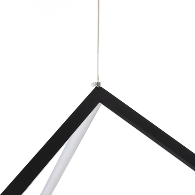 kelvo® KIBOO KLV-101-0261 Κρεμαστό Φωτιστικό Οροφής LED 36W 3600lm 360° AC 220-240V IP20 Ρυθμιζόμενο Λευκό CCT με Χειριστήριο από 2700K έως 6000K Dimmable - Lumileds SMD Chip - Μαύρο Ματ - Μ40 x Π40 x Υ40cm - 3 Χρόνια Εγγύηση