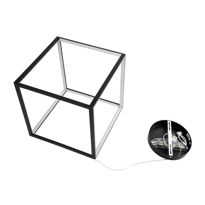 kelvo® KIBOO KLV-101-0261 Κρεμαστό Φωτιστικό Οροφής LED 36W 3600lm 360° AC 220-240V IP20 Ρυθμιζόμενο Λευκό CCT με Χειριστήριο από 2700K έως 6000K Dimmable - Lumileds SMD Chip - Μαύρο Ματ - Μ40 x Π40 x Υ40cm - 3 Χρόνια Εγγύηση