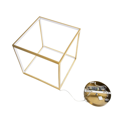 kelvo® KIBOO KLV-101-0262 Κρεμαστό Φωτιστικό Οροφής LED 36W 3600lm 360° AC 220-240V IP20 Ρυθμιζόμενο Λευκό CCT με Χειριστήριο από 2700K έως 6000K Dimmable - Lumileds SMD Chip - Χρυσό Πλατίνα - Μ40 x Π40 x Υ40cm - 3 Χρόνια Εγγύηση