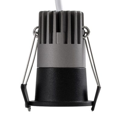 kelvo® DOT KLV-101-0299 Χωνευτό Φωτιστικό Downlight Σποτ LED 5W 625lm 38° AC 220-240V IP20 Θερμό Λευκό 2700K - Bridgelux COB Chip & TÜV SÜD Driver - Μαύρο Ματ - Μ4 x Π4 x Υ5.9cm / Q3.5cm - 5 Χρόνια Εγγύηση