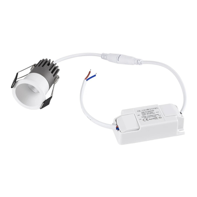 kelvo® DOT KLV-101-0301 Χωνευτό Φωτιστικό Downlight Σποτ LED 5W 625lm 38° AC 220-240V IP20 Θερμό Λευκό 2700K - Bridgelux COB Chip & TÜV SÜD Driver - Λευκό Ματ - Μ4 x Π4 x Υ5.9cm / Q3.5cm - 5 Χρόνια Εγγύηση