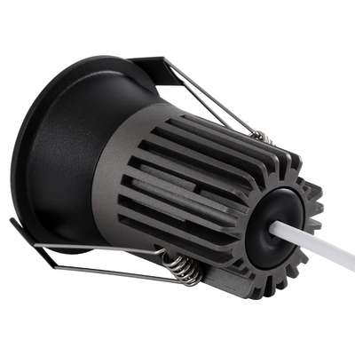 kelvo® DOT KLV-101-0308 Χωνευτό Φωτιστικό Downlight Σποτ LED 7W 910lm 38° AC 220-240V IP20 Φυσικό Λευκό 4500K - Bridgelux COB Chip & TÜV SÜD Driver - Μαύρο Ματ - Μ6 x Π6 x Υ7.8cm / Q5cm - 5 Χρόνια Εγγύηση