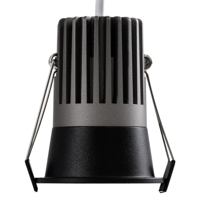 kelvo® DOT KLV-101-0308 Χωνευτό Φωτιστικό Downlight Σποτ LED 7W 910lm 38° AC 220-240V IP20 Φυσικό Λευκό 4500K - Bridgelux COB Chip & TÜV SÜD Driver - Μαύρο Ματ - Μ6 x Π6 x Υ7.8cm / Q5cm - 5 Χρόνια Εγγύηση