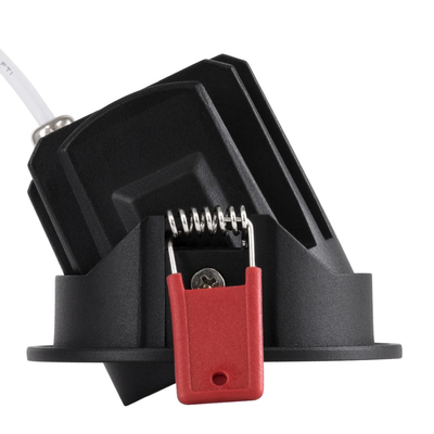 kelvo® LEO KLV-101-0314 Χωνευτό Κινούμενο Φωτιστικό Downlight Σποτ με Honeycomb Anti-Glare Reflector LED 10W 1300lm 38° AC 220-240V IP20 Φυσικό Λευκό 4500K - Bridgelux COB Chip & TÜV SÜD Driver - Μαύρο Ματ - Μ8.5 x Π8.5 x Υ6.6cm / Q7.5cm - 5 Χρόνια Εγγύηση