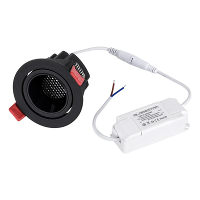 kelvo® LEO KLV-101-0314 Χωνευτό Κινούμενο Φωτιστικό Downlight Σποτ με Honeycomb Anti-Glare Reflector LED 10W 1300lm 38° AC 220-240V IP20 Φυσικό Λευκό 4500K - Bridgelux COB Chip & TÜV SÜD Driver - Μαύρο Ματ - Μ8.5 x Π8.5 x Υ6.6cm / Q7.5cm - 5 Χρόνια Εγγύηση