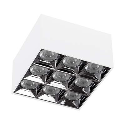 kelvo® LUMINAR KLV-101-0342 Φωτιστικό Downlight Σποτ LED 30W 4200lm 36° AC 220-240V IP20 Φυσικό Λευκό 4500K - Osram SMD Chip & TÜV SÜD Driver - Λευκό Ματ - Μ12 x Π12 x Υ6.6cm - 5 Χρόνια Εγγύηση