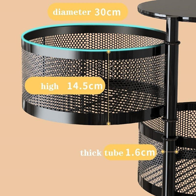 Τροχήλατη ραφιέρα τροφίμων κουζίνας 4 επιπέδων - 1018-4 - 522022