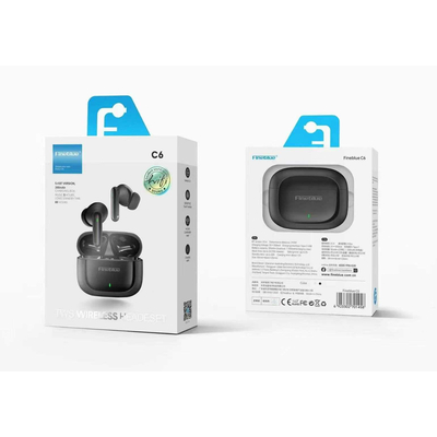 Ασύρματα ακουστικά Bluetooth με θήκη φόρτισης - C6 - Fineblue - 701458 - White