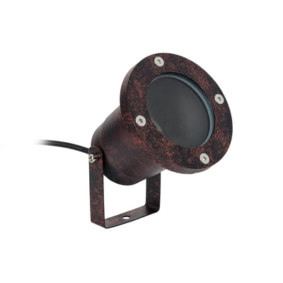 kelvo® GARDELINI KLV-101-0004-V2 Φωτιστικό Σποτ Τοίχου με Βάση για Λάμπα MR16 με Ντουί GU10 AC 220-240V Αδιάβροχο IP65 -  Μπρονζέ Εφέ Σκουριάς Ματ - Μ10 x Π10 x Υ30cm