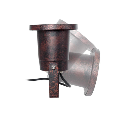 kelvo® GARDELINI KLV-101-0004-V2 Φωτιστικό Σποτ Τοίχου με Βάση για Λάμπα MR16 με Ντουί GU10 AC 220-240V Αδιάβροχο IP65 -  Μπρονζέ Εφέ Σκουριάς Ματ - Μ10 x Π10 x Υ30cm