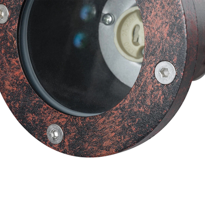 kelvo® GARDELINI KLV-101-0004-V2 Φωτιστικό Σποτ Τοίχου με Βάση για Λάμπα MR16 με Ντουί GU10 AC 220-240V Αδιάβροχο IP65 -  Μπρονζέ Εφέ Σκουριάς Ματ - Μ10 x Π10 x Υ30cm