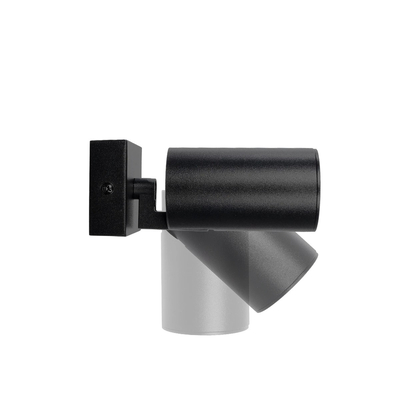 kelvo® SPOTA KLV-101-0134-V2 Κινούμενο Φωτιστικό Σποτ Τοίχου για Λάμπα MR16 με Ντουί GU10 AC 220-240V IP20 - Μαύρο Ματ - Μ7 x Π6 x Υ14cm