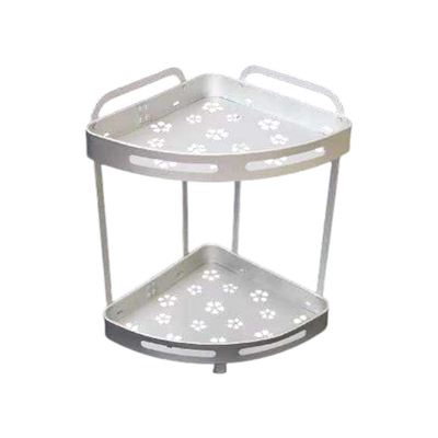 Μεταλλική ραφιέρα μπάνιου διώροφη γωνιακή - CW1001B2-2 - 521478 - Silver