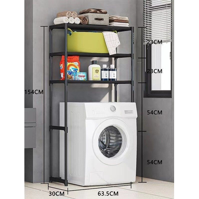 Επιδαπέδια ραφιέρα μπάνιου - YX9110-3 - 521629 - Black