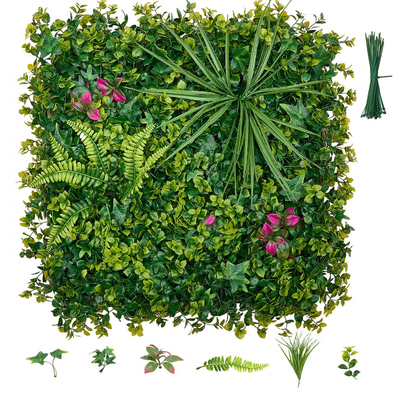 Τεχνητό τοίχο φυτών VEVOR, 12 τεμάχια τεχνητά πάνελ πυξαριού 50,8 x 50,8 cm, προστασία από τον ήλιο, φόντο πρασίνου, φράχτης προστασίας από τον ήλιο, οθόνη τοίχου με ψεύτικο γρασίδι για γάμο, εσωτερικός, εξωτερικός κήπος, αυλή