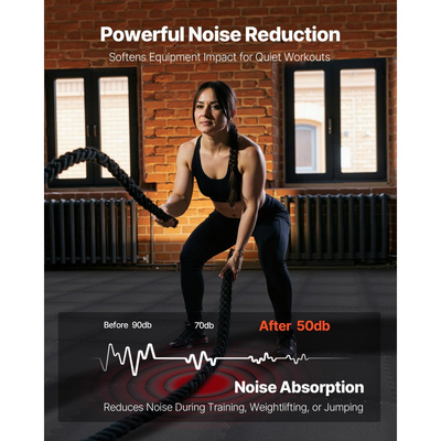 Χαλί άσκησης παζλ VEVOR, 12 τεμάχια χαλάκια γυμναστικής, 610 x 610 x 14 mm, Σετ χαλιών γυμναστικής από αφρό EVA υψηλής πυκνότητας, μαλακά πλακάκια από καουτσούκ που αλληλοσυνδέονται, προστατευτική επένδυση δαπέδου για σπίτι, γυμναστήριο, γραφείο, μαύρο