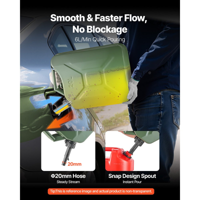 Μεταλλικό δοχείο καυσίμου VEVOR, 20 λίτρα, δοχείο καυσίμου Jerry με στόμιο και άνετη λαβή, μέγιστη ροή 6 λίτρα/λεπτό, στεγανό και ανθεκτικό στη διάβρωση μεταλλικό ρεζερβουάρ βενζίνης για τα περισσότερα αυτοκίνητα, μοτοσικλέτα, ATV, UTV, πράσινο