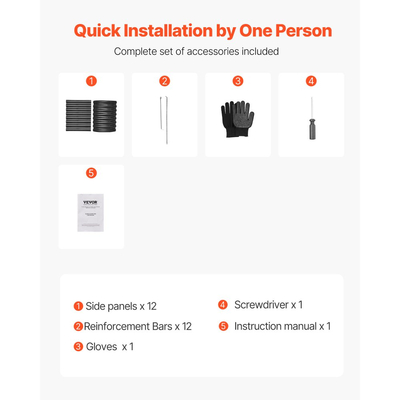 Μεταλλικό υπερυψωμένο παρτέρι VEVOR, 2,4 x 0,6 x 0,6 m οβάλ εξωτερικό κουτί κήπου από γαλβανισμένο γαλβανισμένο σκελετό, ανοιχτού πάτου, μεγάλη υπερυψωμένη γλάστρα για καλλιέργεια λαχανικών, λουλουδιών, βοτάνων, παχύφυτων, σκούρο γκρι