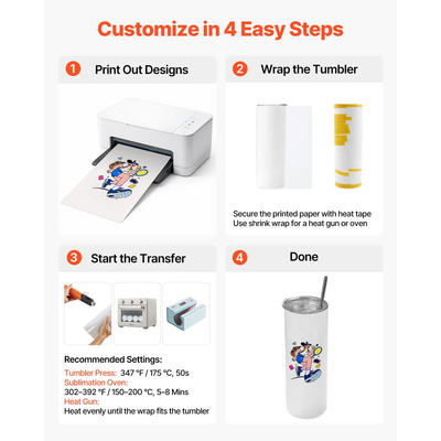 Ποτήρια εξάχνωσης VEVOR, συσκευασία των 4, Λεπτά ίσια ποτήρια 591 mL χύμα, Κύπελλα εξάχνωσης από ανοξείδωτο ατσάλι με καπάκια και καλαμάκια, διπλό τοίχωμα με μόνωση, για εξατομικευμένη προσαρμογή DIY