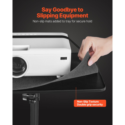 Βάση Προβολέα VEVOR, Βάση Προβολέα με Ρυθμιζόμενο Ύψος 770 έως 1610 mm, Οριζόντια Περιστροφή 360°, Τροχήλατο Προβολέα για Συναντήσεις, Ταινίες σε Εξωτερικό Χώρο, Βάση Βίντεο, Βάση Gimbal ή Στήριγμα Δίσκου