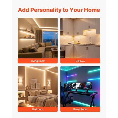 Κανάλι LED αλουμινίου VEVOR με επίστρωση γύψου, 10 τεμάχια 6,6 ft/2M, Κανάλι διαχύτη ταινίας LED γυψοσανίδας χωρίς επένδυση, με γαλακτώδες κάλυμμα, καπάκια και κλιπ στερέωσης, προφίλ αλουμινίου, για τοίχο και οροφή