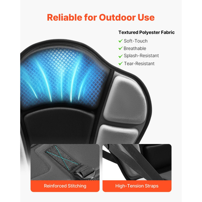 Κάθισμα καγιάκ VEVOR, 1 πακέτο πάχους 31 mm, Κάθισμα σανίδας γενικής χρήσης με στήριξη πλάτης, Μαλακό μαξιλάρι καθίσματος στην κορυφή με τσάντα αποθήκευσης και ρυθμιζόμενους ιμάντες για SUP, καγιάκ ψαρέματος/φουσκωτό, βάρκα με κουπιά