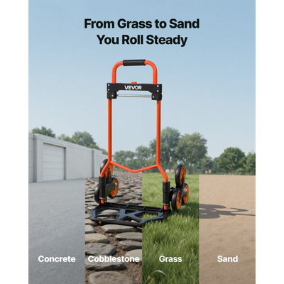 Καρότσι αναρρίχησης σκαλοπατιών VEVOR, χωρητικότητα αναρρίχησης σκαλοπατιών 54 kg, φορητό πτυσσόμενο καρότσι με τηλεσκοπική λαβή, 6 ρόδες και 2 κορδόνια ελαστικού, καρότσι αναρρίχησης σκαλοπατιών για το σπίτι, είδη παντοπωλείου, αποθήκη
