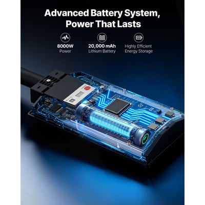 VEVOR 8000W Ηλιακό Φως Δρόμου Εξωτερικού Χώρου, 450000LM, Φως Εμπορικού Χώρου Στάθμευσης από το Σούρουπο έως την Αυγή, Λάμπα LED Πλημμύρας με Αισθητήρα Κίνησης, Αδιάβροχος Εξωτερικός Φωτισμός IP65, για Αυλή, 1 Συσκευασία