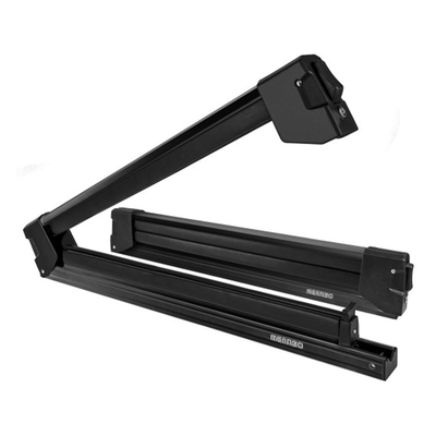 Menabo - Βάση Σκι Οροφής Αλουμινίου Yelo Black με Κλειδί για 6 Ζευγάρια Σκι ή 4 Snowboard για Ασφαλή Μεταφορά Φορτίου - 1 Σετ (14200/MB)