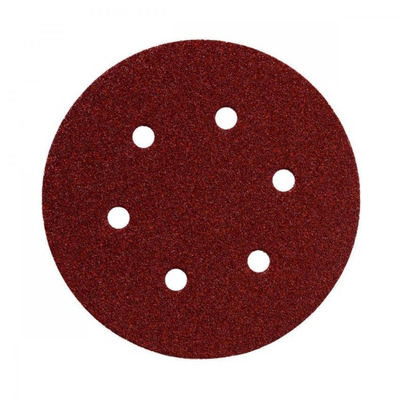 Γυαλόχαρτο 100τεμ. VELCRO με 6 τρύπες 150mm κόκκινο Νο100 / 08834111297