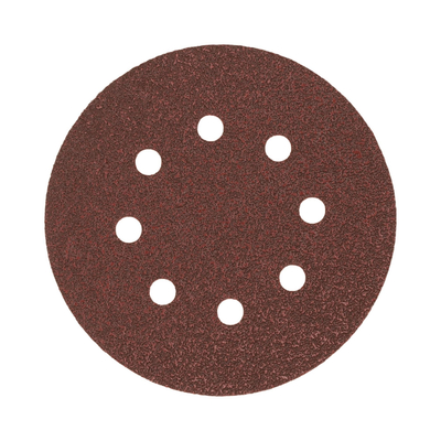 Γυαλόχαρτο 100τεμ. VELCRO με 8 τρύπες 125mm κόκκινο Νο80 / 08834110747