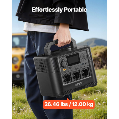 Φορητός σταθμός παραγωγής ενέργειας VEVOR, ηλιακός σταθμός παραγωγής ενέργειας με γεννήτρια 1800W, εφεδρική μπαταρία LiFePO4 1008Wh με 8 θύρες εξόδου για οικιακή έκτακτη ανάγκη, κάμπινγκ σε εξωτερικούς χώρους, ταξίδια με τροχόσπιτο (δεν περιλαμβάνεται ηλιακό πάνελ)