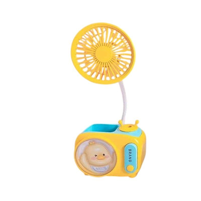 Παιδικός επαναφορτιζόμενος ανεμιστήρας μολυβοθήκη με ξύστρα - MU352A - 033183 - Yellow