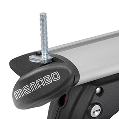 Menabo - Ολοκληρωμένες Μπάρες Οροφής Αλουμινίου Fender 118 cm Silver με Κλειδί για Standard / Raised Rails για Ασφαλή Μεταφορά Φορτίου - 2 Τεμ. (16130/MB)