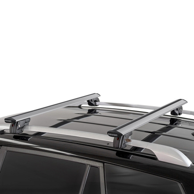 Menabo - Ολοκληρωμένες Μπάρες Οροφής Αλουμινίου Fender 118 cm Silver με Κλειδί για Standard / Raised Rails για Ασφαλή Μεταφορά Φορτίου - 2 Τεμ. (16130/MB)