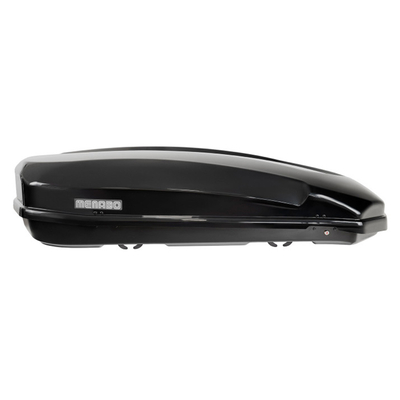 Menabo - Μπαγκαζιέρα Οροφής Satellite 600 Duo Black με Δαγκάνες Crab (Μαύρη / Γυαλιστερή 197,6x94x46,7cm) για Ασφαλή Μεταφορά Φορτίου - 1 τεμ. (16920/MB)