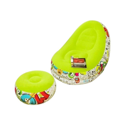 Φουσκωτή πολυθρόνα με υποπόδιο - 812389 - Green