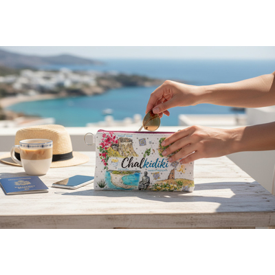Πορτοφόλι Souvenir μπρελόκ - PVC - Chalkidiki - 16*10cm - 871700