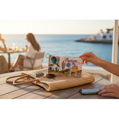 Πορτοφόλι Souvenir μπρελόκ - PVC - Thassos - 16*10cm - 871715