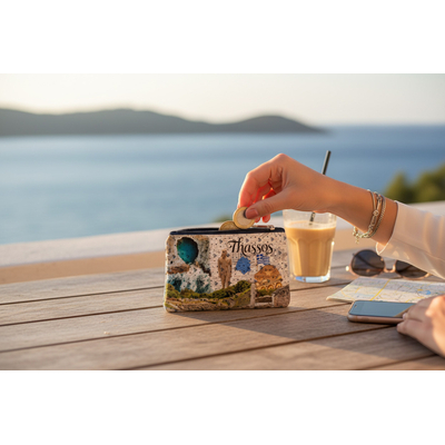 Πορτοφόλι Souvenir μπρελόκ - PVC - Thassos - 11*7cm - 871735