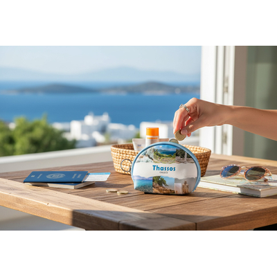 Πορτοφόλι Souvenir μπρελόκ mini - PVC - Thassos - 10*8*3cm - 871773