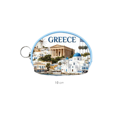 Πορτοφόλι Souvenir μπρελόκ mini - PVC - Greece - 10*8*3cm - 871778