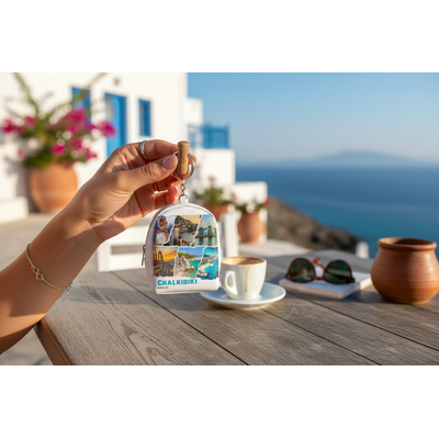 Πορτοφόλι Souvenir μπρελόκ mini - PVC - Chalkidiki - 7*9*4.5cm - 871781