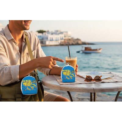 Πορτοφόλι Souvenir μπρελόκ mini - PVC - Chalkidiki - 7*9*4.5cm - 871782