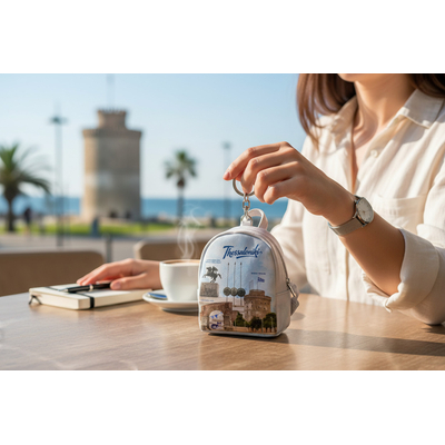 Πορτοφόλι Souvenir μπρελόκ mini - PVC - Thessaloniki - 7*9*4.5cm - 871786