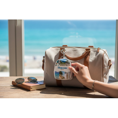 Πορτοφόλι Souvenir μπρελόκ mini - PVC - Thassos - 7*9*4.5cm - 871793