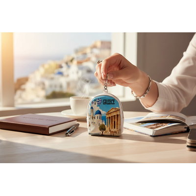 Πορτοφόλι Souvenir μπρελόκ mini - PVC - Greece - 7*9*4.5cm - 871797