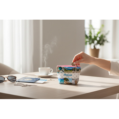 Πορτοφόλι Souvenir μπρελόκ mini - PVC - Thassos - 11*7*4cm - 871813