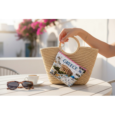Πορτοφόλι Souvenir μπρελόκ mini - PVC - Greece - 11*7*4cm - 871818